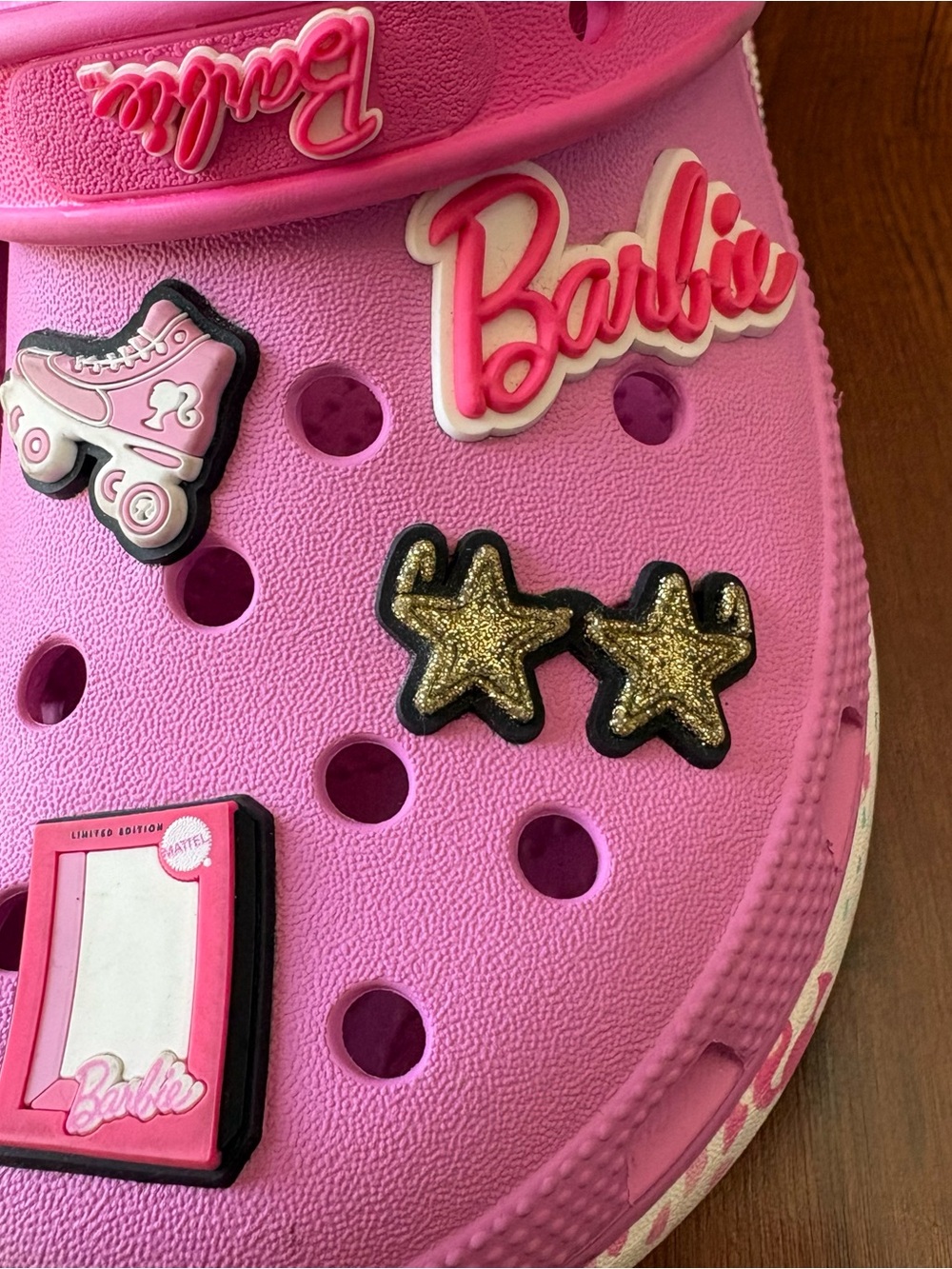 Barbie Cutie Crush Crocs in Taffy Pink - Juniors 4/Women’s 6